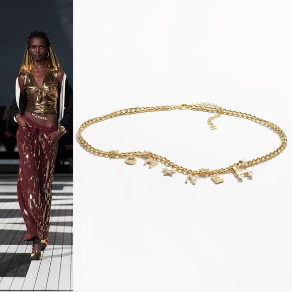 $3500 Like New Chanel 24C Gold Crystal Dimantes Skates Chain Belt - Picture 1 of 15